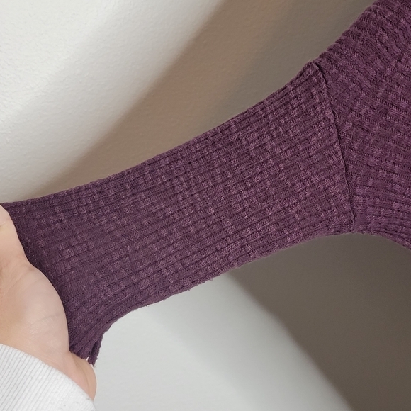 Free People Beach World Traveler Pullover Split‎ Back Oversized Sweater Top S - Picture 6 of 11